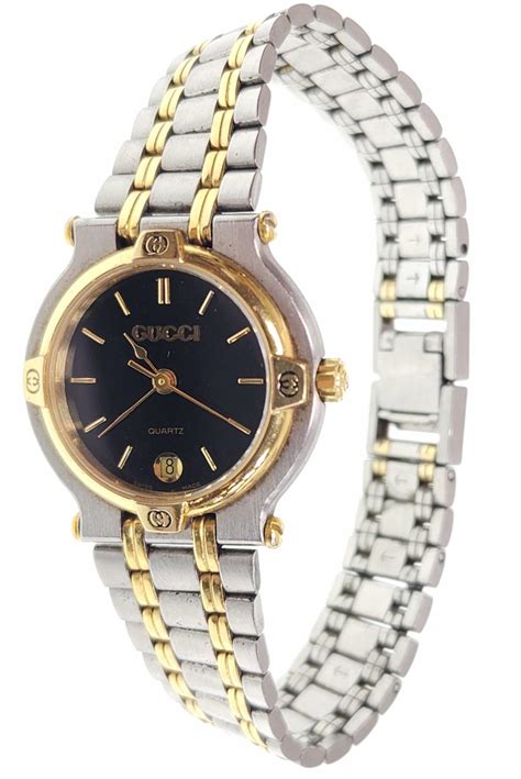 Lot Vintage Ladies 18k Gold Plate 17j Gucci 9000l Watch
