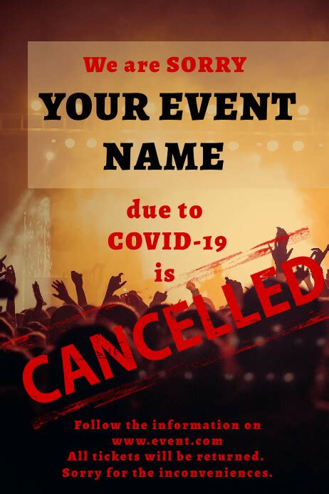 Cancelled Event Template Postermywall