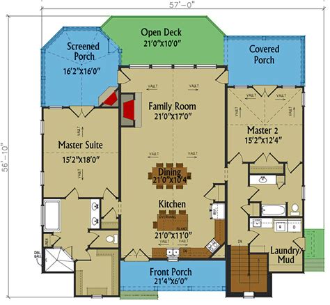 View 2 Bedroom House Plans With Two Master Suites Pics Interior Home