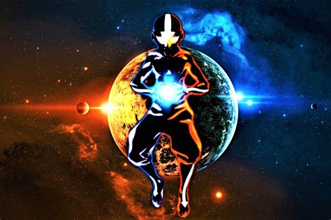 Avatar Aang The Last Airbender Avatar In Space Blue And Red Aang The