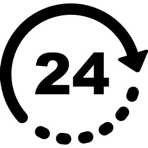 24 Hour Service Free Icon