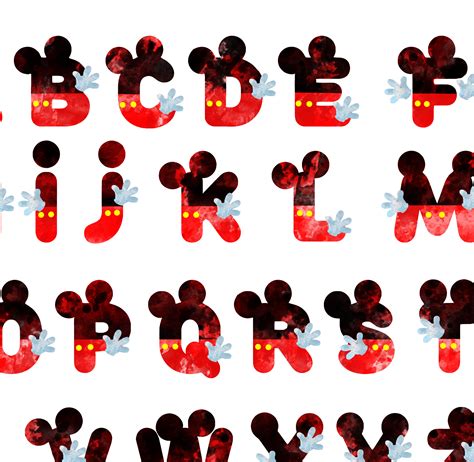 Alphabet Disney Set Art Print Digital Files Decor Nursery Ro Inspire