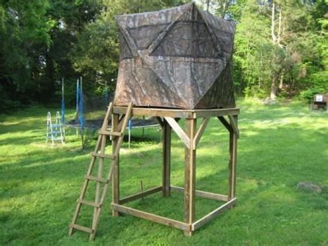 Maybe you would like to learn more about one of these? Photo: Elevated Ground Blind Platform | Ground blinds, Deer blind, Hunting blinds