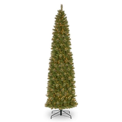 National Tree Company 12 Ft Pre Lit Slim Artificial Christmas Tree With