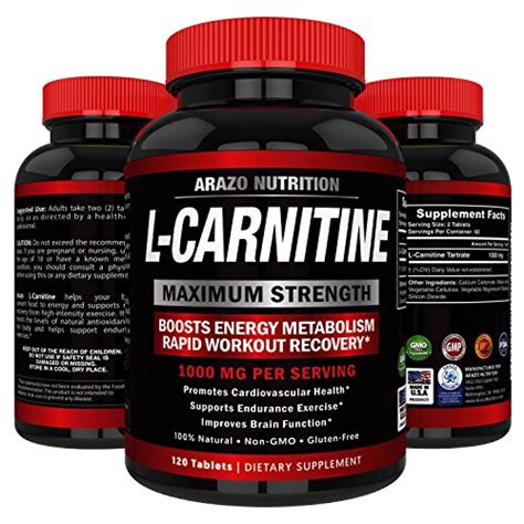 L Carnitine Supplement 120 Vegetarian Capsules Acetyl L Carnitine Capsules 1200mg Per Serving