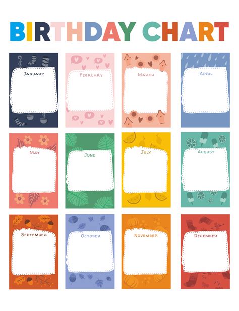 8 Best Images Of Printable Birthday Chart Printable Classroom