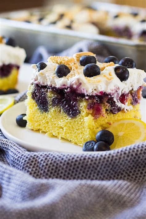 Lemon Blueberry Poke Cake Countryside Cravings