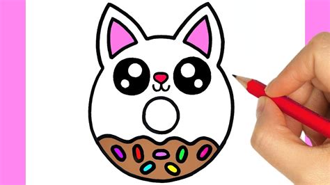 How To Draw A Cat Donut Easy Cute Drawings Youtube