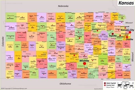 29 Kansas County Map With Cities Map Online Source