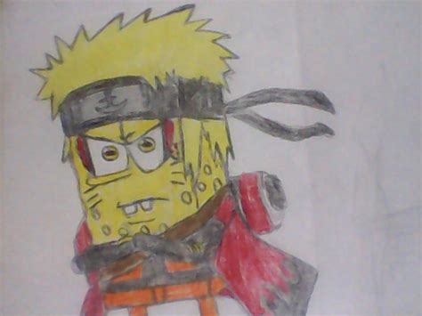 Spongebob As Naruto Uzumakisage Mode Colored By Brandonale On Deviantart