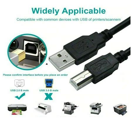 Usb 20 High Speed Cable Printer Lead A To B Plug 24awg 1m2m3m5m10m Ebay