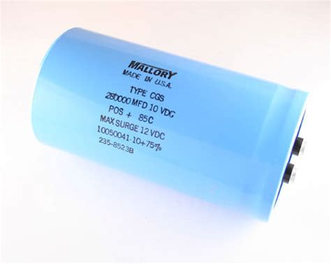 Uf V Mallory Cgs Large Can Aluminum Electrolytic Capacitor Mfd Dc Ebay
