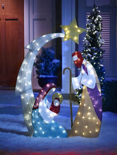 Fingerhut Alcove Lighted Nativity Scene Outdoor Christmas Outdoor Christmas Decorations