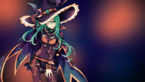 Witch Green Hair Anime Anime Girls Wallpapers Hd