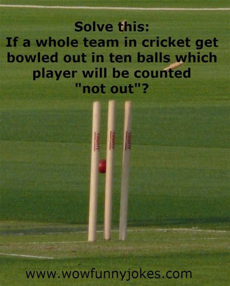 Funny Cricket Jokes Crickets Funny Cricket Sport Funny Jokes
