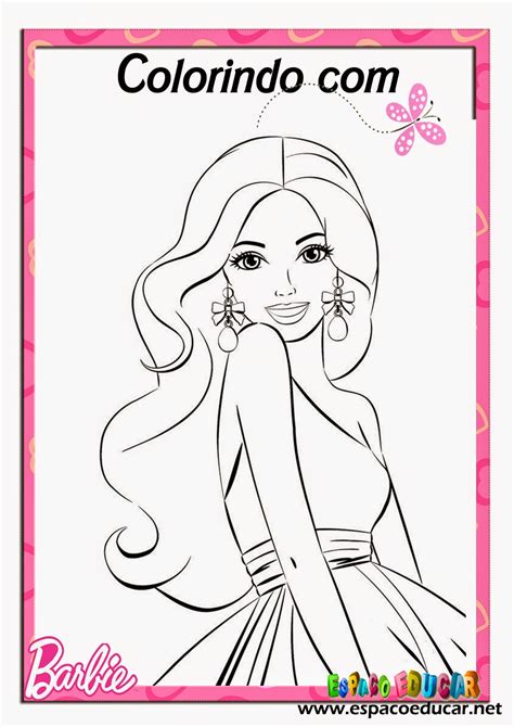Livro De Colorir Da Barbie Com Desenhos Da Barbie Para Pintar Imprimir
