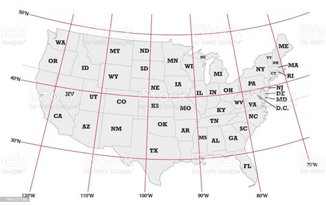 Latitude And Longitude Map Of United States Map Of The World