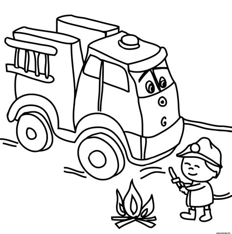 Top Coloriage Camion De Pompier Gratuit Imprimer Dessin