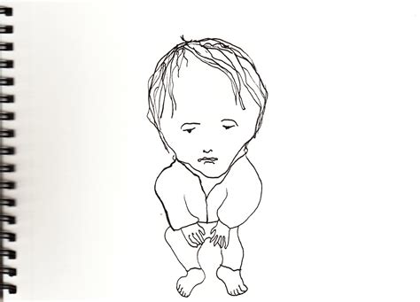 Sad Little Boy Drawing At Explore