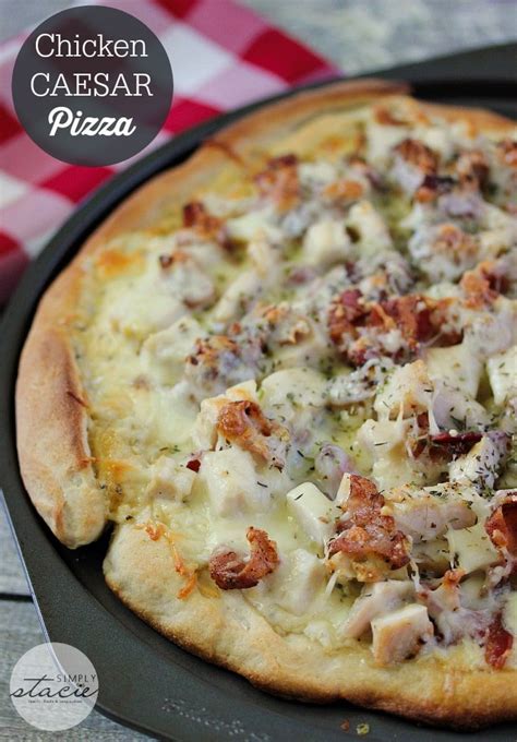 Pillsbury crusty french loaf chicken alfredo sauce. Chicken Caesar Pizza | Recipes, Chicken recipes, Cooking recipes