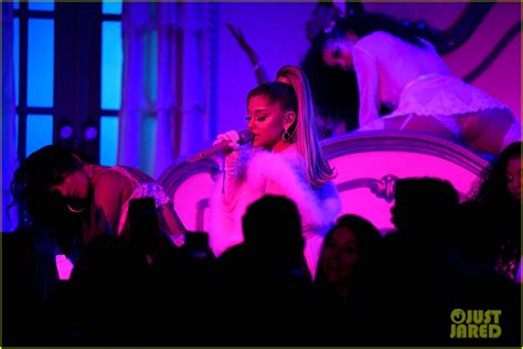 Ariana Grande Goes Sultry In Lingerie For Medley Of Her Hits At Grammys