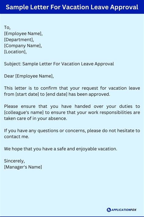 Samples Leave Request Mail To Manager For Vacation