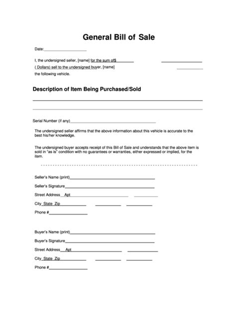 Free Printable Bill Of Sale Form Printable Form 2021 Bill Of Sale