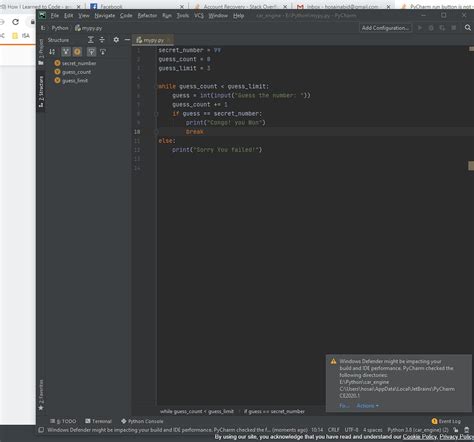PyCharm Run Button Is Not Working How May I Solve It Python Support