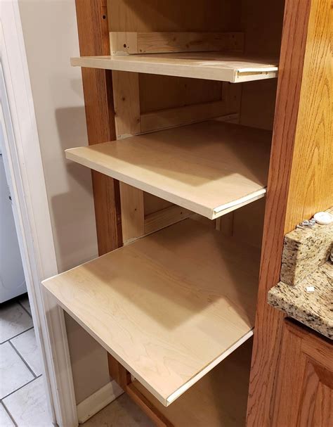 Diy Pull Out Shelves For Pantry Closet Dandk Organizer