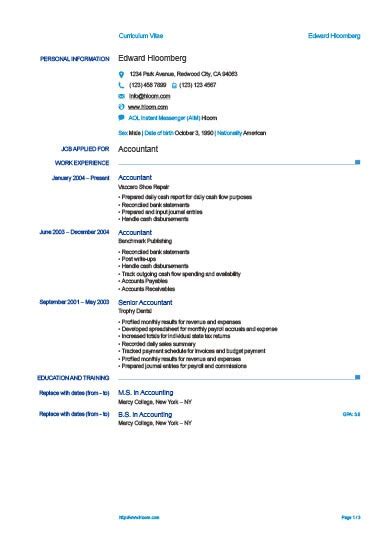 Europass cv template free download. Simple Resume Templates 75 Examples - Free Download | Hloom