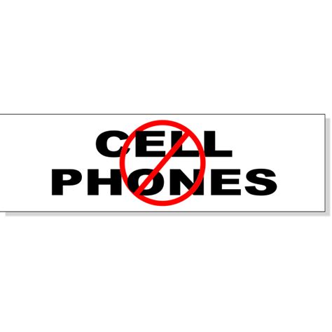 No Cell Phone Aluminum Sign 12 X 12