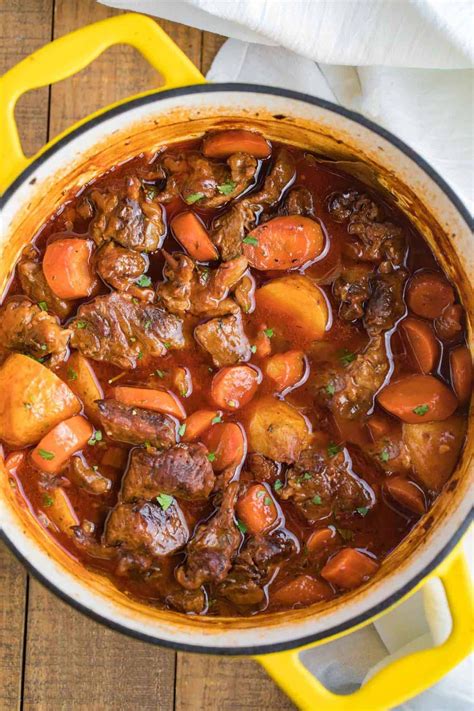 Classic Beef Stew Is A One Pot Comforting And Hearty Made With Beef Vegetables Tomato Paste