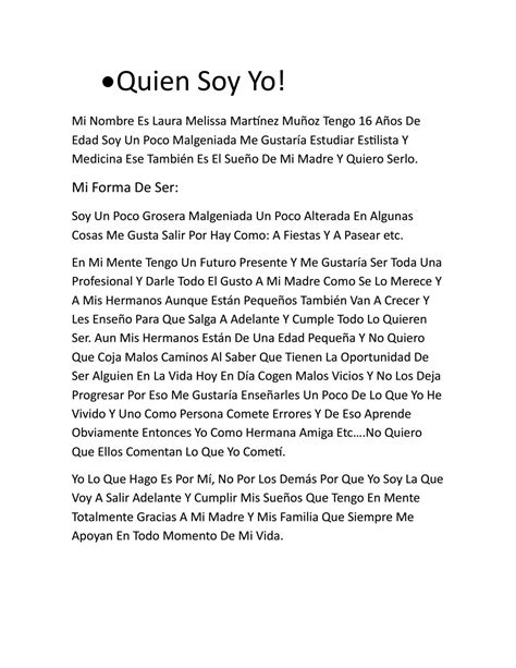 Quien Soy Yo By Laura Melissa Martinez Muñoz Issuu