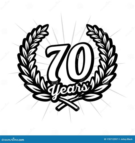 70 Years Anniversary Celebration Design Template 70th Anniversary Logo