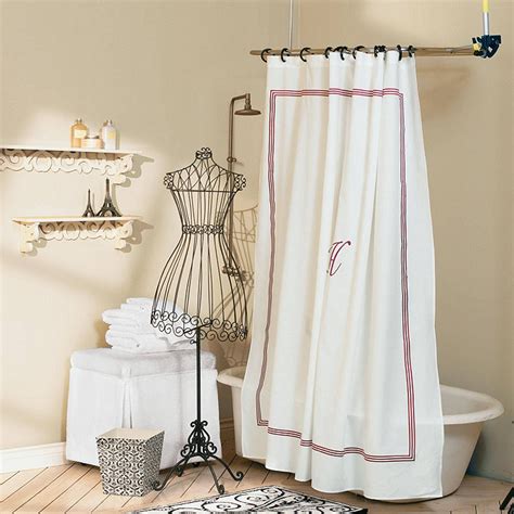 Shop for monogram shower curtain at bed bath & beyond. Monogrammed Shower Curtain - Red Stripe | Ballard Designs