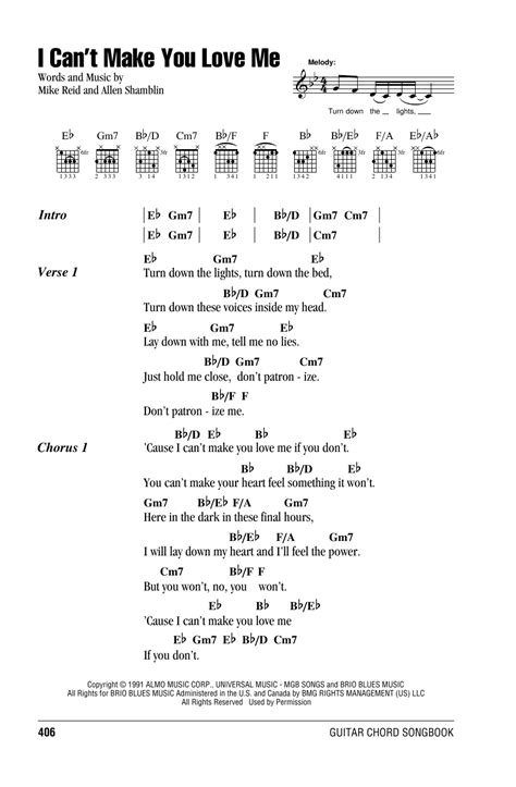 I Cant Make You Love Me By Bonnie Raitt Guitar Chordslyrics