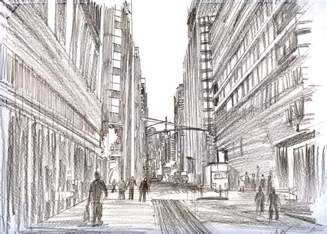 City Street Drawing At Getdrawings Free Download