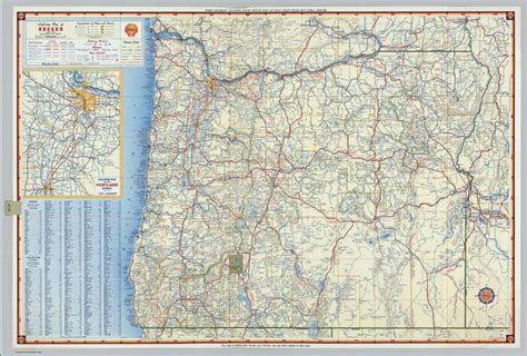 Laminated Map Large Detailed Roads And Highways Map Of Oregon State Images