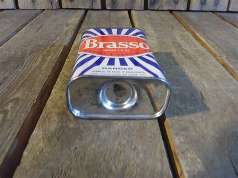 Vintage Brasso Can Vintage Tin Can Etsy