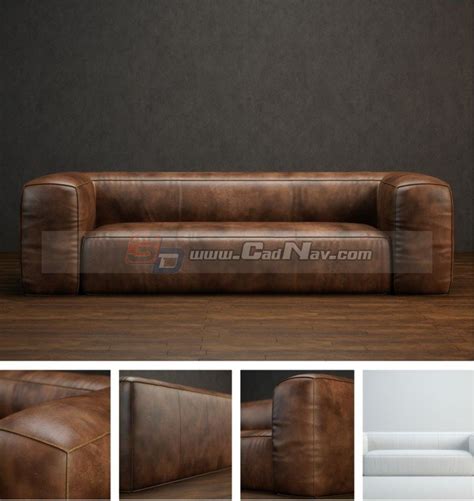 Leather Couch 3d Model Sofa Cgtrader Vrogue
