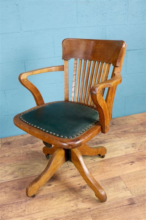 Reclining Oak Desk Chair Antiques Atlas