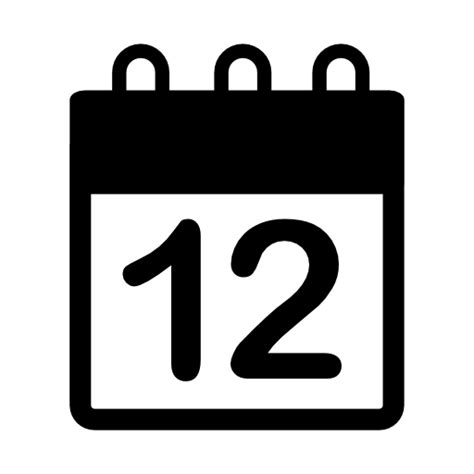Daily Calendar On Day 12 Page Free Vector Icons Designed By Freepik