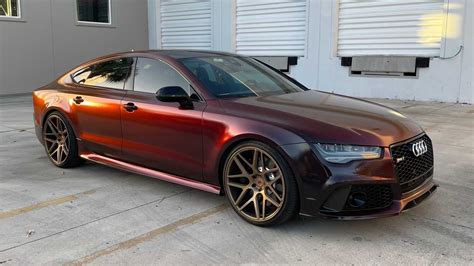 Audi Rs7 With Color Shifting Red To Black Finish Looks Stunning Car