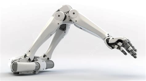 White Background Showcasing D Generated Ai Robotic Arm Mechanical Arm