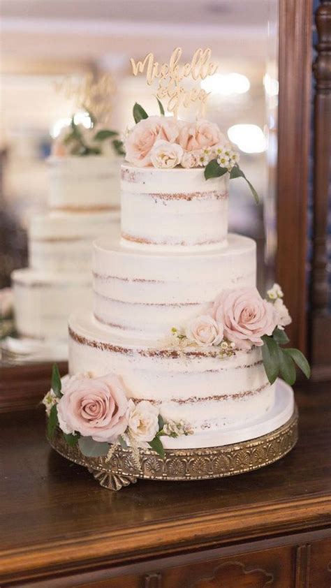 Blush Pink Floral Wedding Cake Ideas Oh Best Day Ever