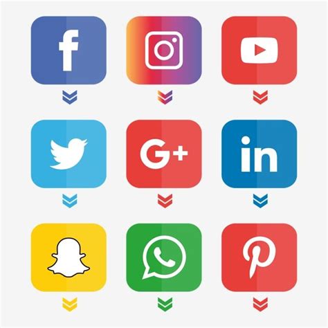 Social Media Icons Set Logo Vector Illustrator Social Icons Logo