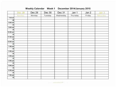5 Day Schedule Template Awesome Work Week Calendar Template Printable