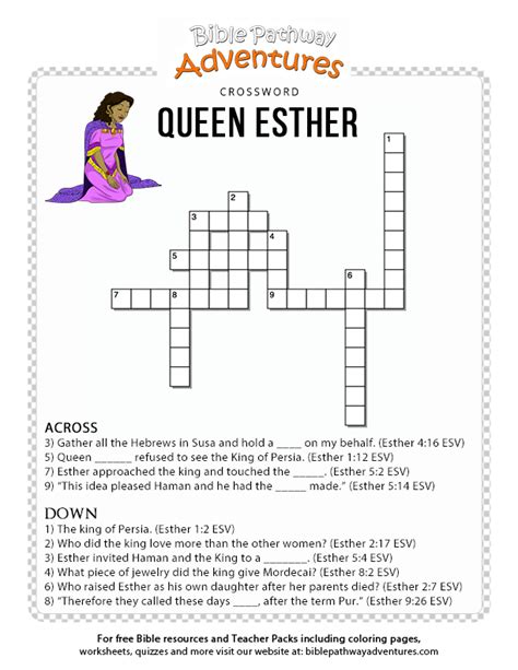 Queen Esther Activity Sheets Bilscreen