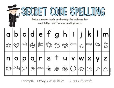 Secret Code Spelling With Pictures Some May Be Too Complex Maybe