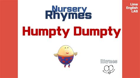 Nursery Rhymes Humpty Dumpty Rhyme Recognition Youtube